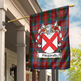 Fitzgerald Red Tartan Crest Garden Flag